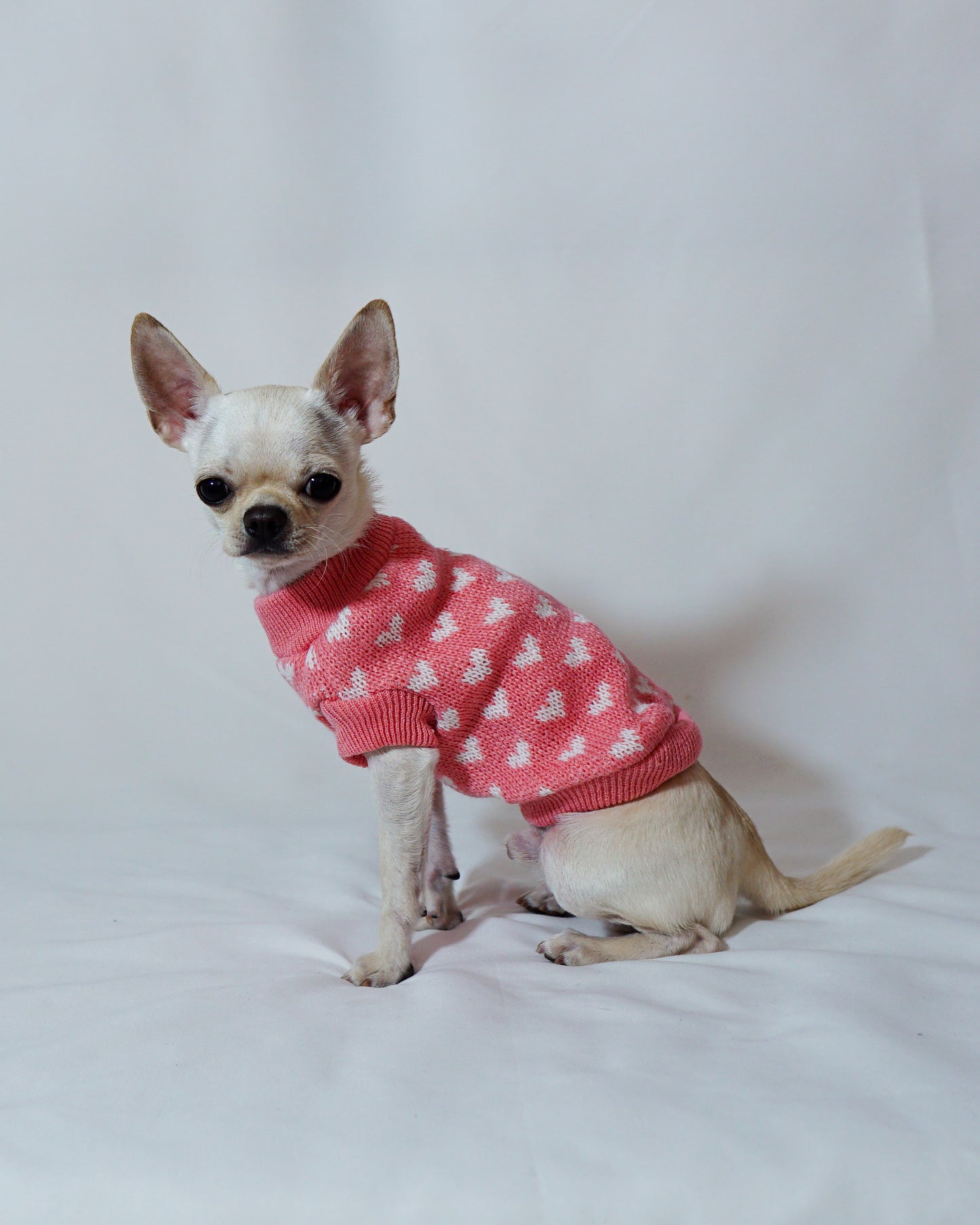 Pink & White Hearts Jumper