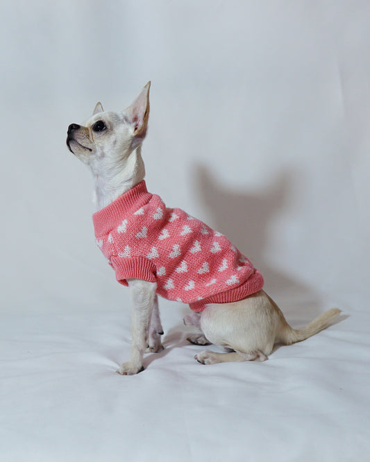 Pink & White Hearts Jumper