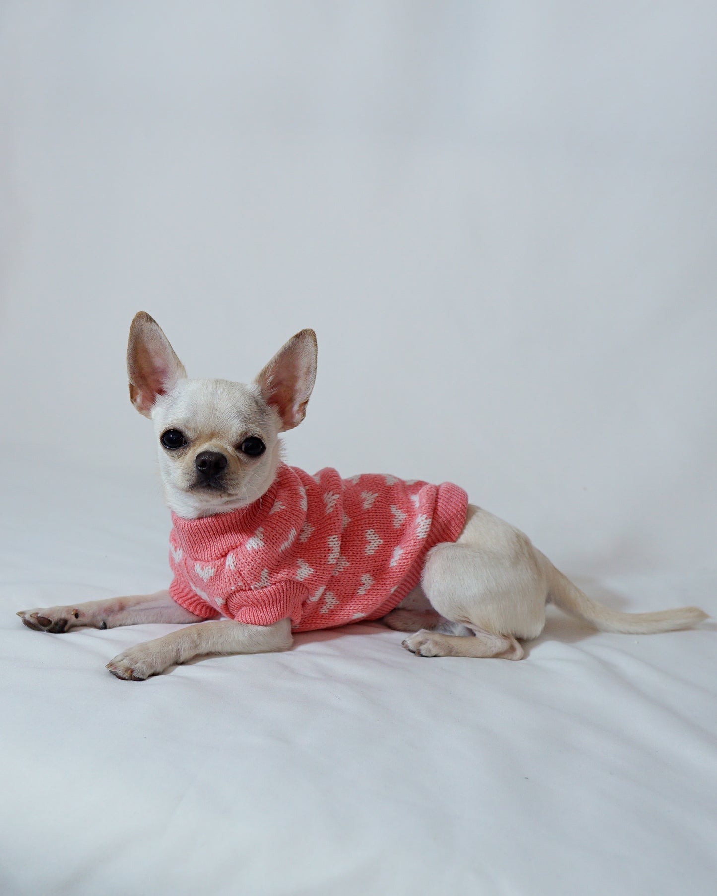 Pink & White Hearts Jumper