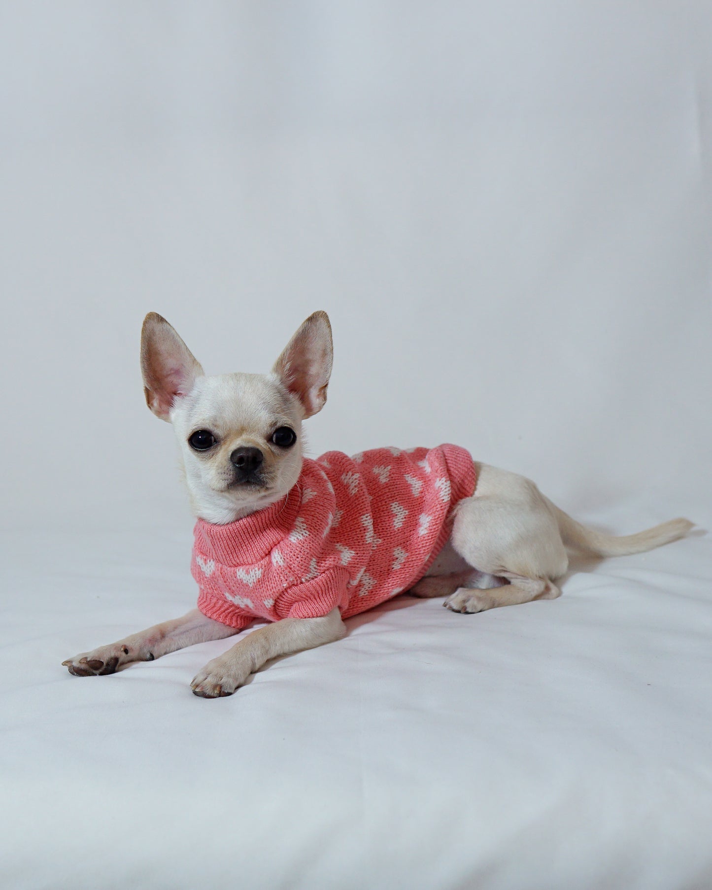 Pink & White Hearts Jumper