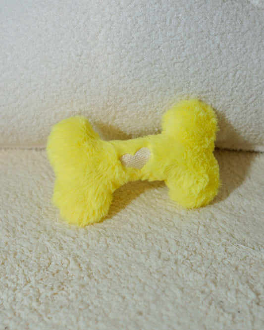 Bright Yellow Medium Bone Toy