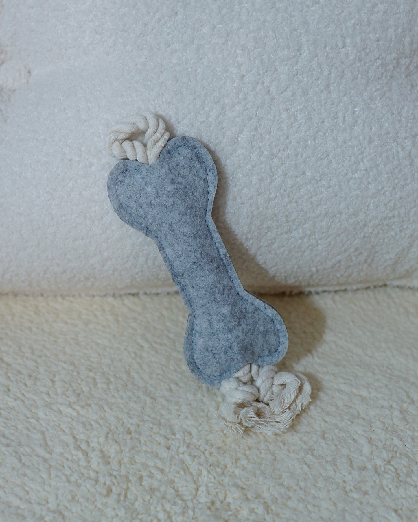 Grey Bone Rope Toy