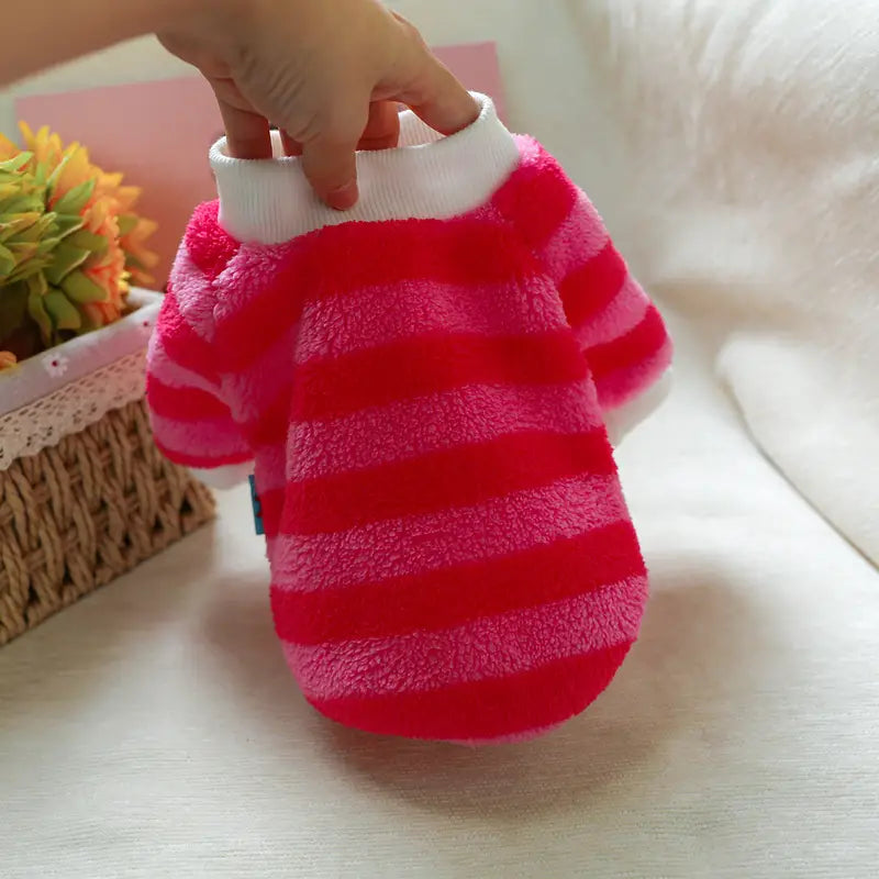 Pink & Red Striped Jumper